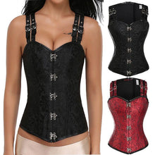 Load image into Gallery viewer, Women Bustiers Corsets Overbust Gothic Corset Vest Lace Up Buckle Boned Bustier Tops Club Party Crop Top Steampunk Corselet - Shop &amp; Buy
