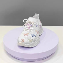 Load image into Gallery viewer, Women Butterfly Pattern Sneakers, Casual Lace Up Outdoor Shoes, Breathable Knit Low Top Shoes - Shop &amp; Buy
