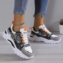 Load image into Gallery viewer, Women Colorblock Casual Sneakers, Lace Up Comfy Soft Sole Platform Shoes, Lightweight Low-top Daily Shoes - Shop &amp; Buy

