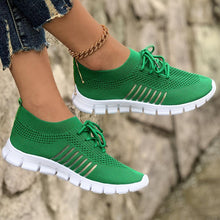 Load image into Gallery viewer, Women Knit Lightweight Mesh Sneakers, Breathable Mesh Lace-Up Running Shoes, Women Footwear - Shop &amp; Buy
