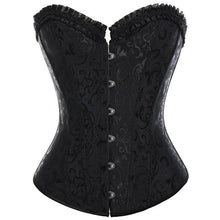 Load image into Gallery viewer, Women Lace Up Corset Bustier Jacquard Body Shaper Tummy Control Waist Cincher Training Overbust Corsets Steampunk Corselet - Shop &amp; Buy
