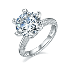 Load image into Gallery viewer, Women Moissanite Ring, 5.0 Ct Colorless Moissanite, 925 Sterling Silver Engagement Ring, Wedding Proposal Ring - Shop &amp; Buy
