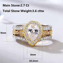 Load image into Gallery viewer, Women Multi-color Engagement Ring 925 Sterling Silver Adjustable Wedding Band Simulated Diamond CZ Romantic Jewelry - Shop &amp; Buy

