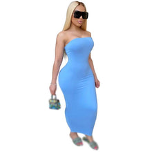 Load image into Gallery viewer, Women Off Shoulder Strapless Sexy Women Dress Sleeveless Straight Long Bodycon Dress Backless Casual Summer Party Dress - Shop &amp; Buy
