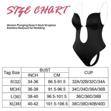Load image into Gallery viewer, Women Plunging V Neck Body Shaper Backless Bodysuit Shapewear Backless Seamless U Plunge Bodysuit Bridal Thong Shaper - Shop &amp; Buy