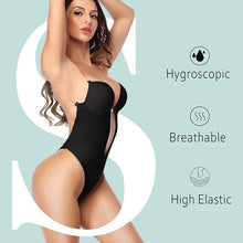 Load image into Gallery viewer, Women Plunging V Neck Body Shaper Backless Bodysuit Shapewear Backless Seamless U Plunge Bodysuit Bridal Thong Shaper - Shop &amp; Buy
