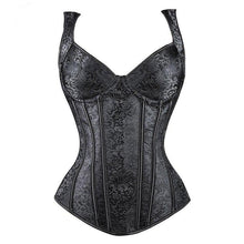 Load image into Gallery viewer, Women Plus Size Black Steampunk Corset Sexy Body Bustier Lace Up Sexy Lingerie Overbust Slimming Corset - Shop &amp; Buy