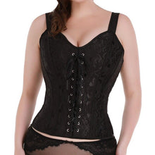 Load image into Gallery viewer, Women Renaissance Steampunk Corset Bustier Top Overbust Waist Trainer Corsets Vest Satin Gothic Corselet Lace Up Cropped - Shop &amp; Buy
