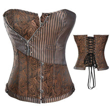 Load image into Gallery viewer, Women&#39;s Bustiers &amp; Corsets Steampunk Overbust Corset Top Lace Up Boned Vintage Gothic Bustier Waist Training Corselet Tanks - Shop &amp; Buy

