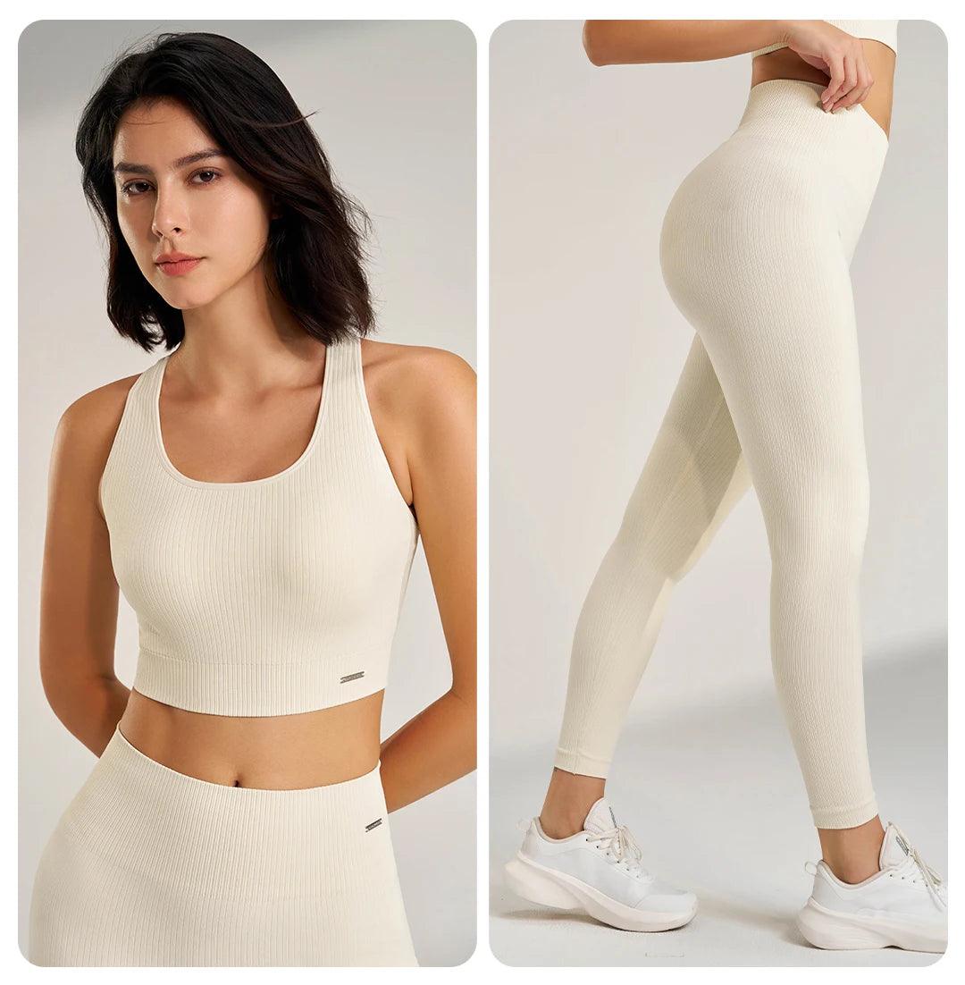 Women's Fitness High Waisted Skinny Sportswear Fitness Pants Bra Tops High Waisted Leggings Athletic Suit 2 Piece Yoga Wear - Shop & Buy