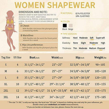 Women's Full Body Shapewear Bodysuit Post Surgery Compression Garment Firm Control Body Shaper Waist Trainer Slimming Underwear - Shop & Buy