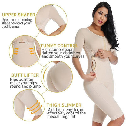 Women's Full Body Shapewear Bodysuit Post Surgery Compression Garment Firm Control Body Shaper Waist Trainer Slimming Underwear - Shop & Buy