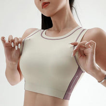 Load image into Gallery viewer, Women&#39;s Gym Training Clothes Sports Fitness Underwear Round Neck Color Clash Bra - Shop &amp; Buy
