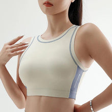 Load image into Gallery viewer, Women&#39;s Gym Training Clothes Sports Fitness Underwear Round Neck Color Clash Bra - Shop &amp; Buy
