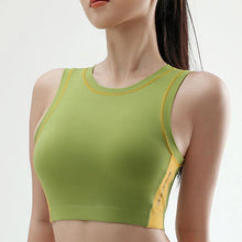 Load image into Gallery viewer, Women&#39;s Gym Training Clothes Sports Fitness Underwear Round Neck Color Clash Bra - Shop &amp; Buy
