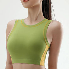 Load image into Gallery viewer, Women&#39;s Gym Training Clothes Sports Fitness Underwear Round Neck Color Clash Bra - Shop &amp; Buy
