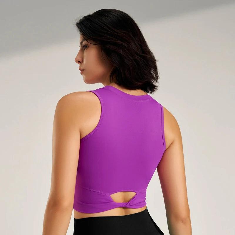 Women's sexy small tank top gym breathable quick dry yoga vest inside out fashion top sleeveless tops - Shop & Buy