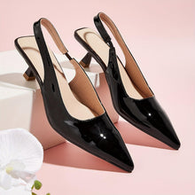 Load image into Gallery viewer, Women&#39;s Solid Color Kitten Heel Sandals, Trendy Pointed Toe Slingback Heels, Women&#39;s Fashion Pumps - Shop &amp; Buy
