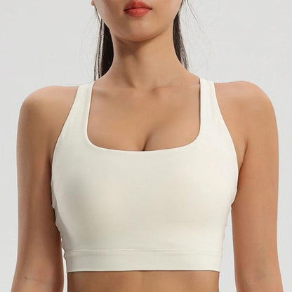 Women's Solid Color Sexy Suspender Bra Gym Yoga Underwear Quick Dry Breathable Sports Tops Training Clothes - Shop & Buy