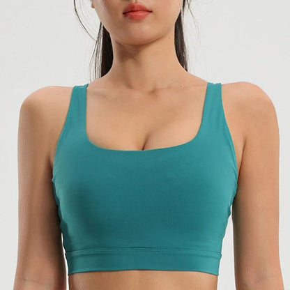 Women's Solid Color Sexy Suspender Bra Gym Yoga Underwear Quick Dry Breathable Sports Tops Training Clothes - Shop & Buy