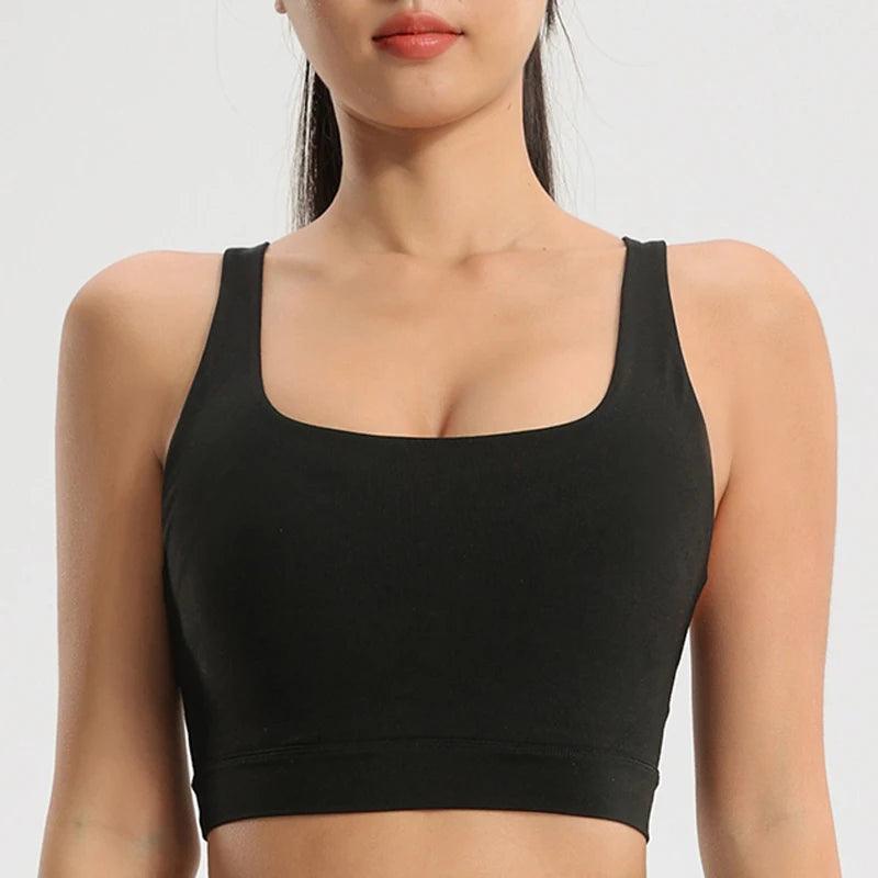 Women's Solid Color Sexy Suspender Bra Gym Yoga Underwear Quick Dry Breathable Sports Tops Training Clothes - Shop & Buy