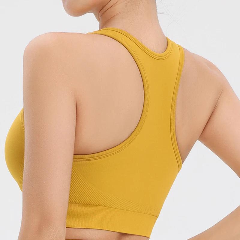 Women's solid colour sports fitness bra yoga running quick dry bra small vest shockproof breathable sports underwear - Shop & Buy