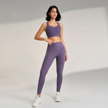 Load image into Gallery viewer, Women&#39;s Sports Fitness Set Yoga Running Quick Dry Bra Bra Tight Stretch Nine Points Pants High Waisted Skinny Yoga Set - Shop &amp; Buy
