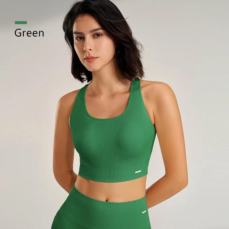 Women's Sports Underwear Running Fitness Yoga Tank Top Solid Color Breathable Quick Dry Yoga Bra - Shop & Buy