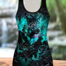Load image into Gallery viewer, Women&#39;s Wolf Print Performance Tank Top - Breathable, Quick-Dry Fabric for Running &amp; Gym - Shop &amp; Buy
