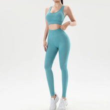 Load image into Gallery viewer, Women&#39;s Yoga Suit Fitness Clothing Suit Tummy Lift Hip Yoga Pants High Waist Fitness Pants Sweatshirt Sweatpants Suit - Shop &amp; Buy
