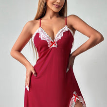 Load image into Gallery viewer, Women Sexy Lace Chemise Nightgown Sleepwear V Neck Full Slip Babydoll Lingerie Sleep Dress - Shop &amp; Buy
