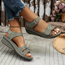 Load image into Gallery viewer, Women Simple Wedge Sandals, Casual Open Toe Platform Shoes, Comfortable Ankle Strap Sandals - Shop &amp; Buy
