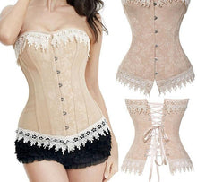 Load image into Gallery viewer, Women Steampunk Corsets Gothic Clothing Overbust Waist Trainer Bustier Tops - Shop &amp; Buy

