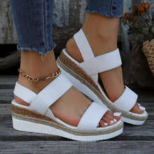 Load image into Gallery viewer, Women Stylish Platform Espadrille Wedge Sandals - Ultra-Comfortable Knit Slip-Ons with Open Toe &amp; Slingback Strap - Perfect for Casual Summer Style - Shop &amp; Buy
