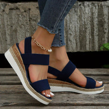 Load image into Gallery viewer, Women Stylish Platform Espadrille Wedge Sandals - Ultra-Comfortable Knit Slip-Ons with Open Toe &amp; Slingback Strap - Perfect for Casual Summer Style - Shop &amp; Buy
