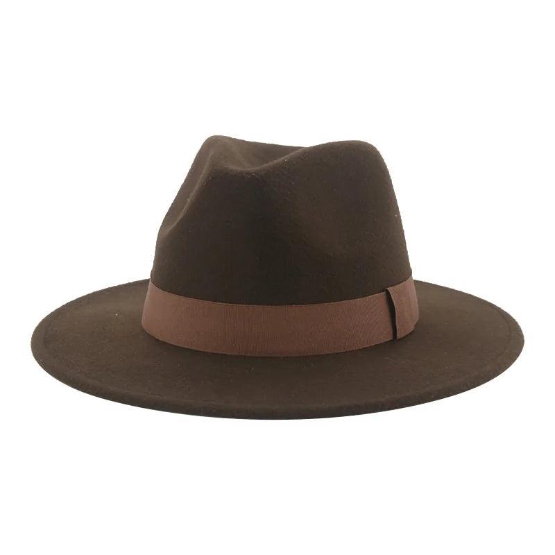 Women Winter Hats for Women Ribbon Band Men's Hat Wide Brim Classic Beige Wedding Church Bowler - Shop & Buy