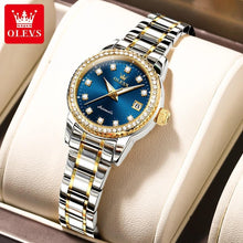 Load image into Gallery viewer, Womens Automatic Watch Luxury Diamond Self Winding Watches for Women Stainless Steel Ladies Dress Watch Bracelet Gift Set - Shop &amp; Buy
