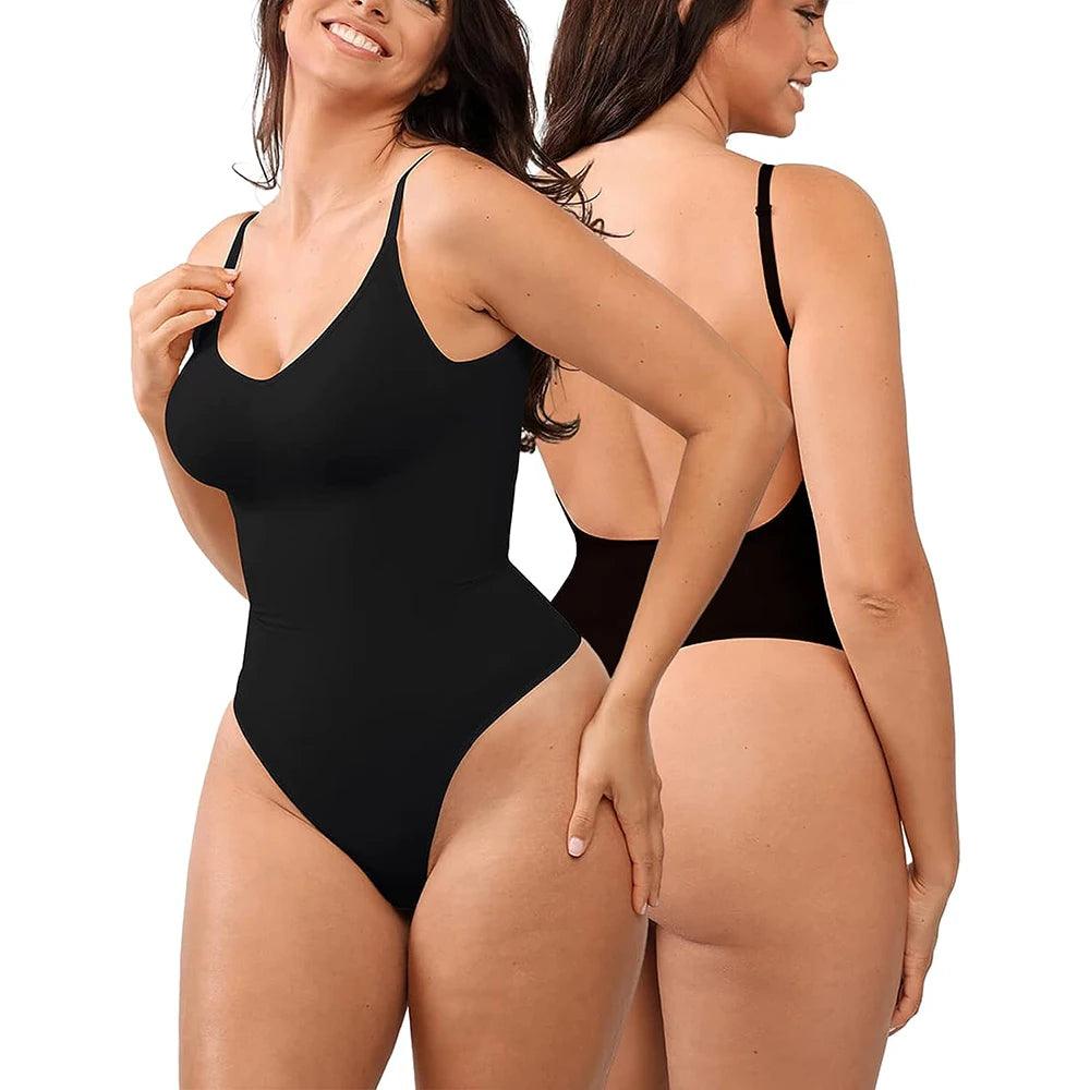 Womens Backless Bodysuits Shapewear Thong Seamless Tummy Control Butt Lifter Body Shaper Corset Slimming Camisole Tops - Shop & Buy