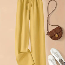 Load image into Gallery viewer, Womens Chic Wide Leg Elastic Waist Pants - Comfortable &amp; Stylish for Summer &amp; Spring - Shop &amp; Buy
