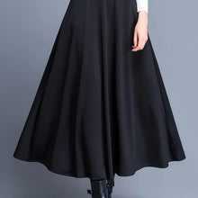 Load image into Gallery viewer, Womens Elegant Skirt, Plus Size Solid High Waist A-line Maxi Skirt With Pockets - Shop &amp; Buy

