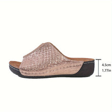 Load image into Gallery viewer, Womens Fashionable Solid Color Sandals - Pillow-Soft Walking Slides with Comfort Wedge Heel - Shop &amp; Buy
