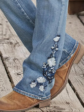 Load image into Gallery viewer, Womens Floral Bootcut Jeans - Super Stretch, Fashion-Forward Print, Side Pockets - Shop &amp; Buy
