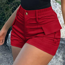 Load image into Gallery viewer, Womens High Waist Cargo Shorts with Flap Pockets - Stylish Vacation Wear for Spring &amp; Summer - Shop &amp; Buy
