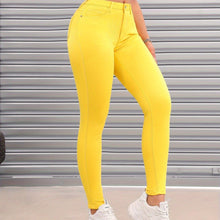 Load image into Gallery viewer, Womens High Waist Skinny Jeans - Fashionable Plain Design with Medium Stretch Denim - Shop &amp; Buy
