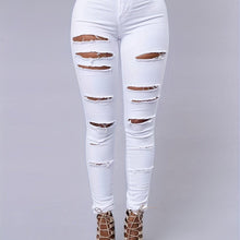 Load image into Gallery viewer, Womens Ripped Distressed Jeans - Ultra-Stretch High Waist - Zipper Button Closure - Shop &amp; Buy
