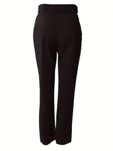 Load image into Gallery viewer, Womens Solid Belted Skinny Leggings Pants - Chic Button Detail, Slant Pockets, Ultra-Comfortable - Shop &amp; Buy

