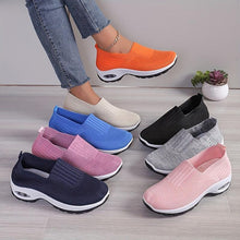 Load image into Gallery viewer, Womens Solid Color Casual Sneakers, Soft Sole Platform Air Cushion Walking Shoes, Breathable Low-top Shoes - Shop &amp; Buy
