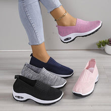 Load image into Gallery viewer, Womens Solid Color Casual Sneakers, Soft Sole Platform Air Cushion Walking Shoes, Breathable Low-top Shoes - Shop &amp; Buy
