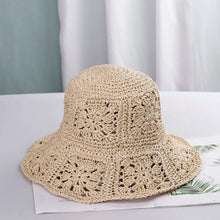 Load image into Gallery viewer, Womens Straw Hats crochet hat bucket hat UV Protection Sun Visor beach hat - Shop &amp; Buy
