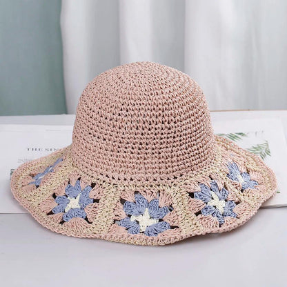 Womens Straw Hats crochet hat bucket hat UV Protection Sun Visor beach hat - Shop & Buy